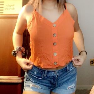 Orange Crop tank top